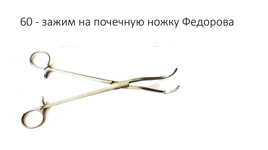 60 - зажим на почечную ножку Федорова