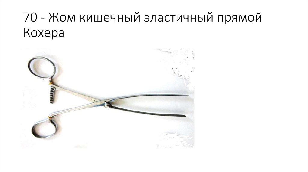 70 - Жом кишечный эластичный прямой Кохера