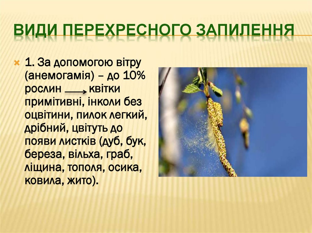 Види перехресного Запилення