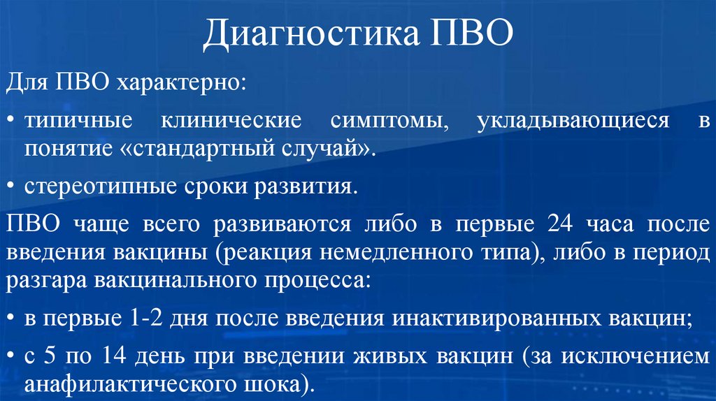 Диагностика ПВО