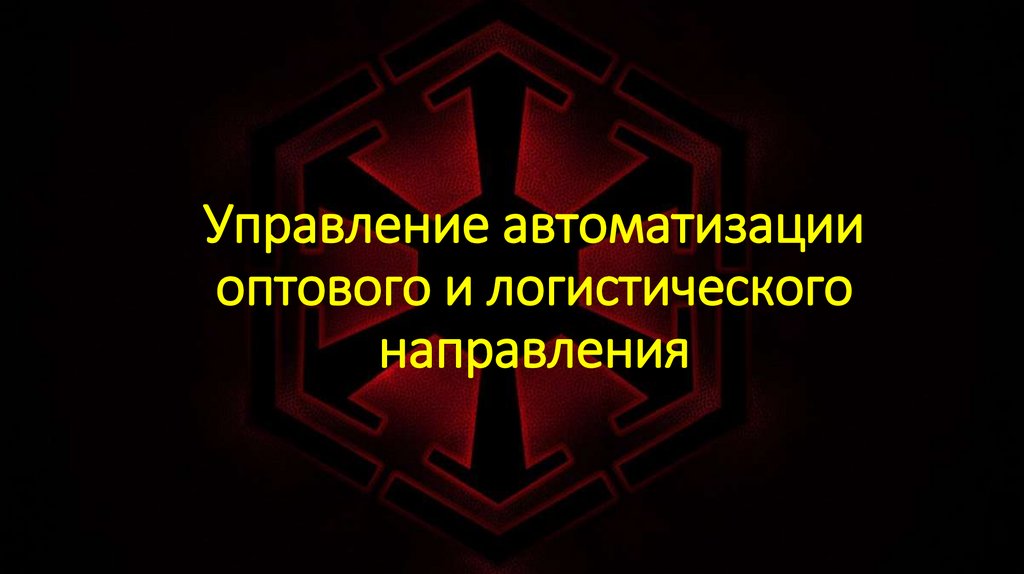 Управление автоматизации оптового и логистического направления