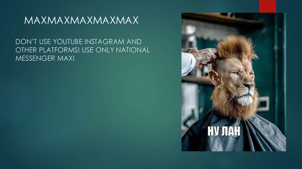 DON’T USE YOUTUBE INSTAGRAM AND OTHER PLATFORMS! USE ONLY NATIONAL MESSENGER MAX!