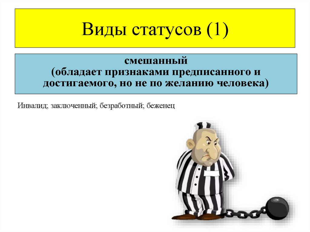 Виды статусов (1)