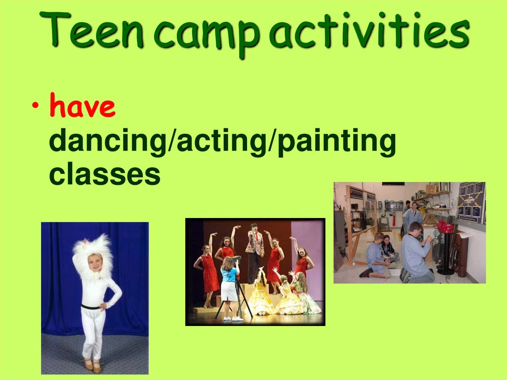 Teen camp activities