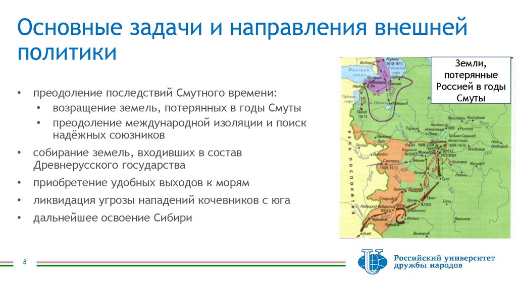 Основные задачи и направления внешней политики