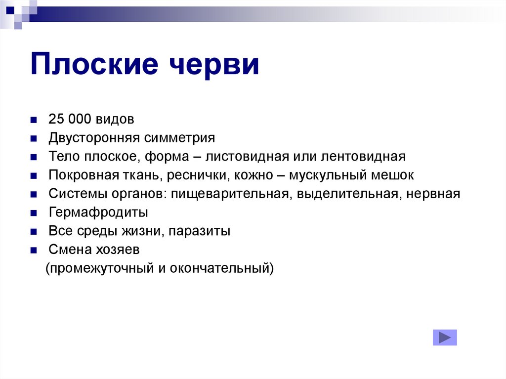 Плоские черви