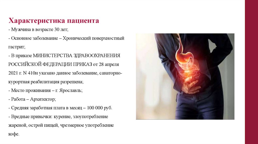 Характеристика пациента