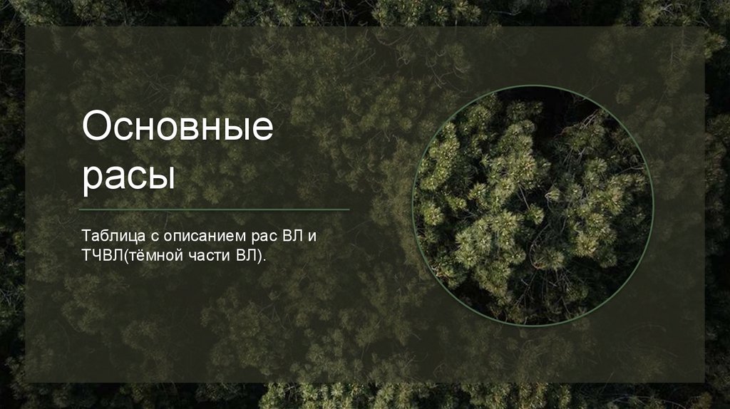 Основные расы