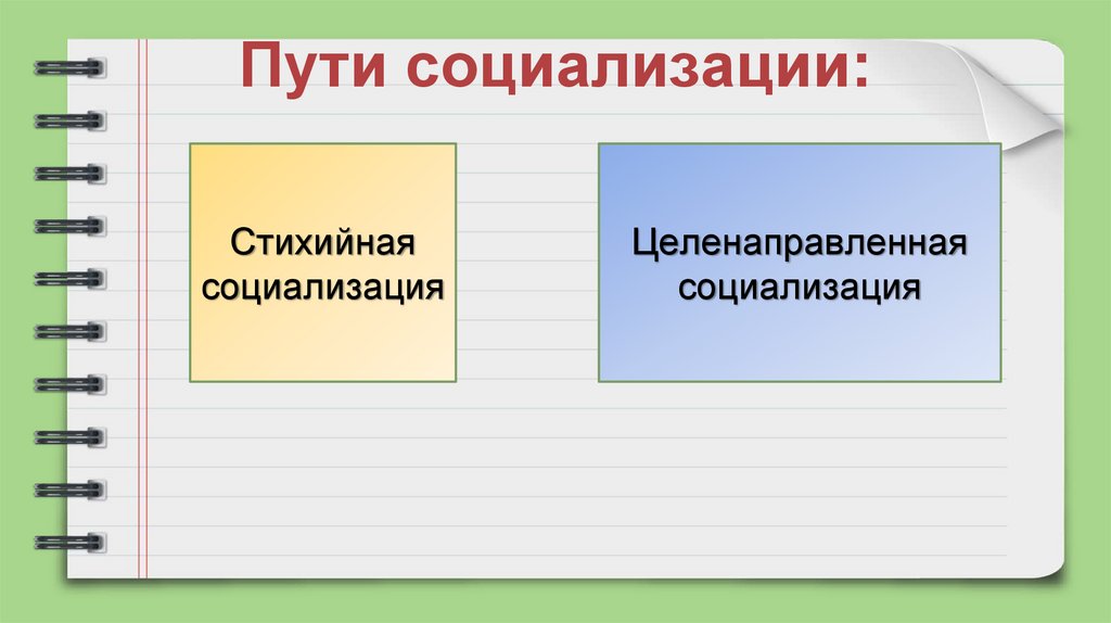 Пути социализации: