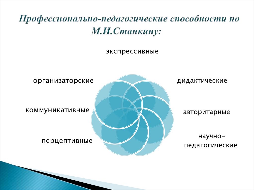 Профессионально-педагогические способности по М.И.Станкину:
