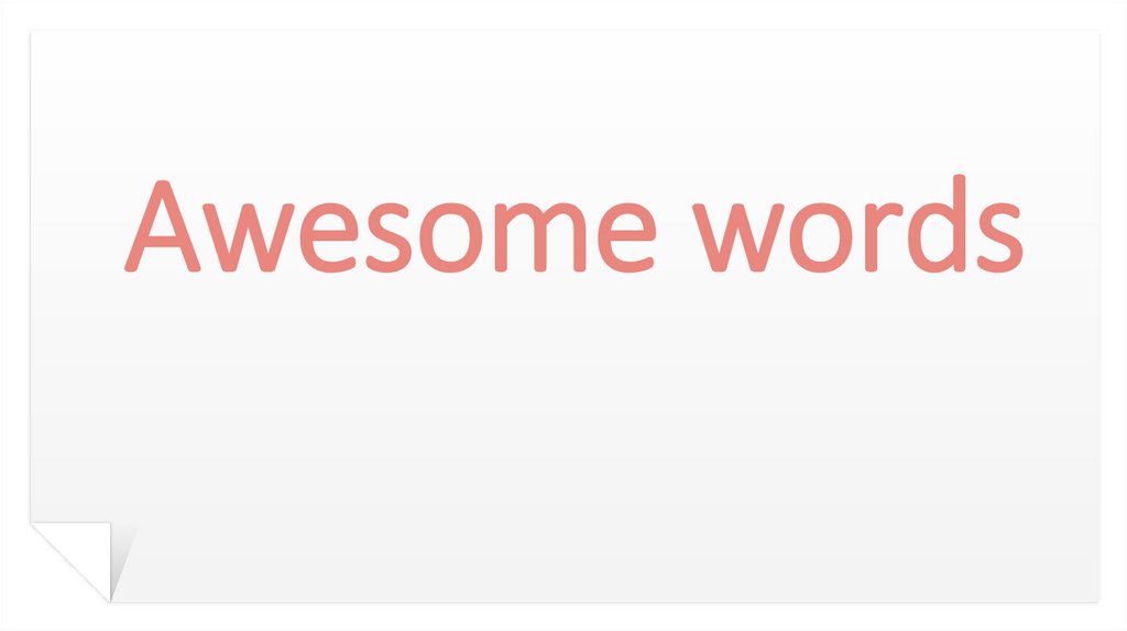 Awesome words
