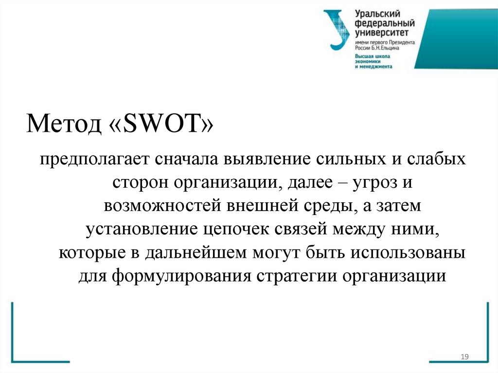 Метод «SWOT»