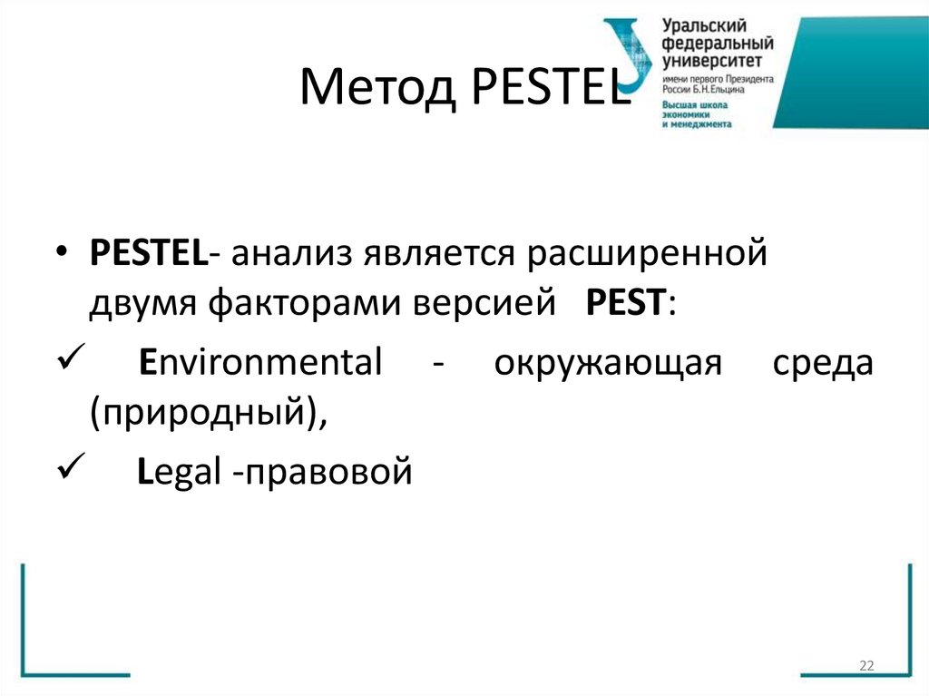 Метод PESTEL