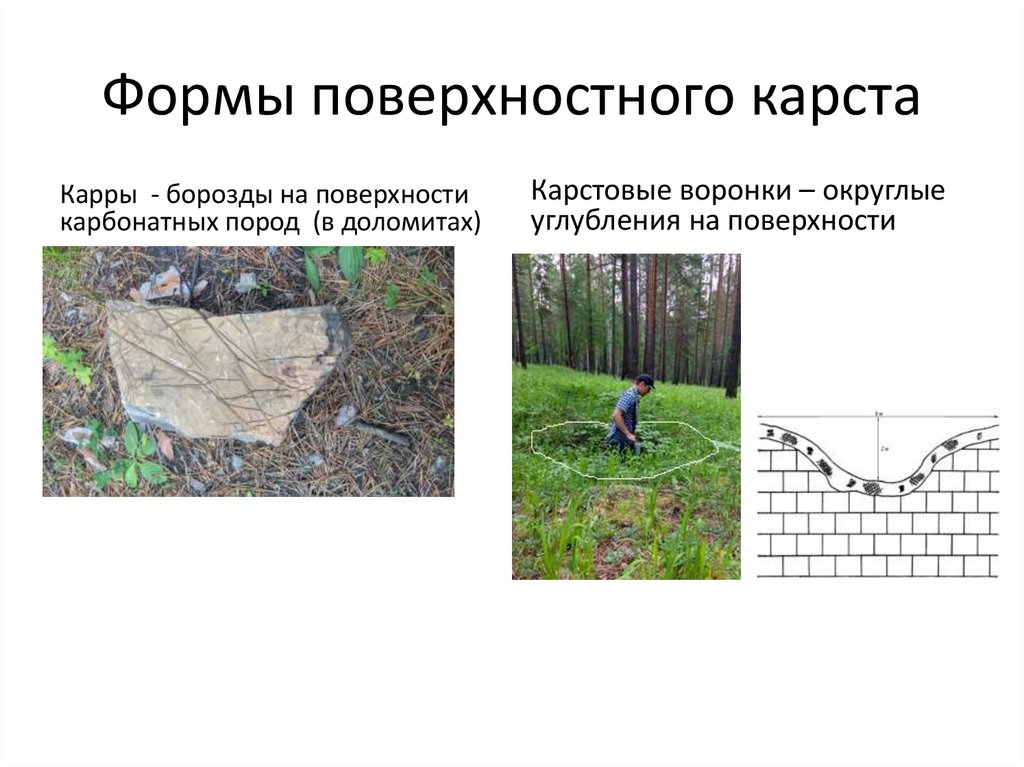 Формы поверхностного карста