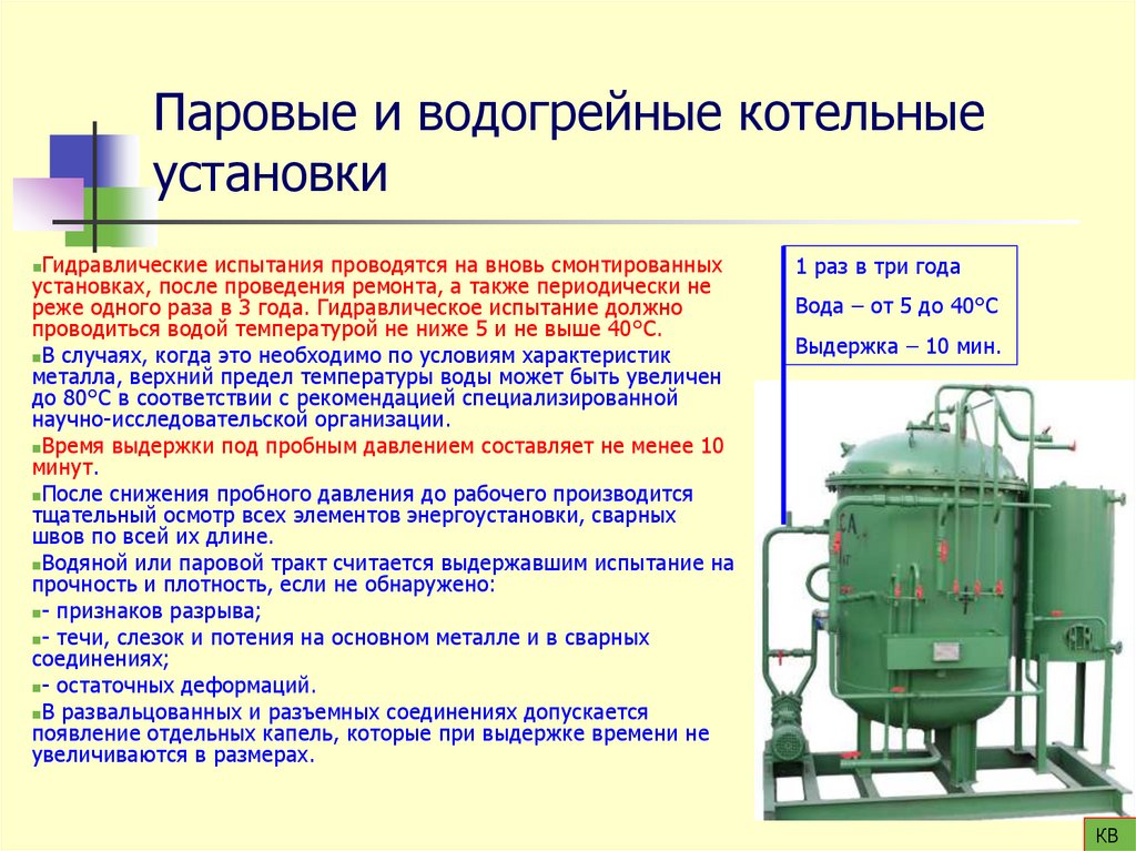 Паровые и водогрейные котельные установки