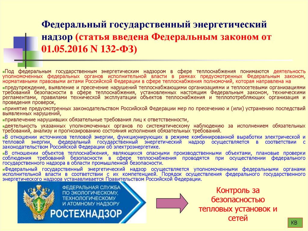 Федеральный государственный энергетический надзор (статья введена Федеральным законом от 01.05.2016 N 132-ФЗ)