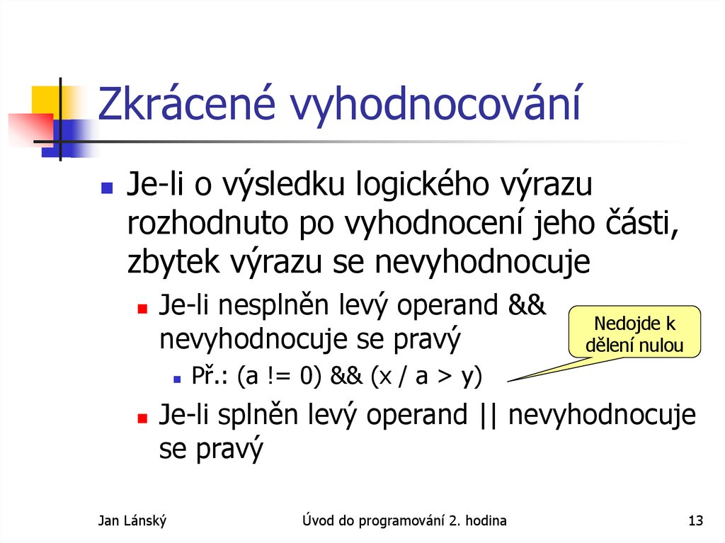 Zkrácené vyhodnocování