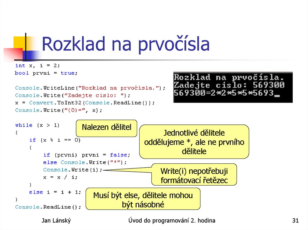 Rozklad na prvočísla