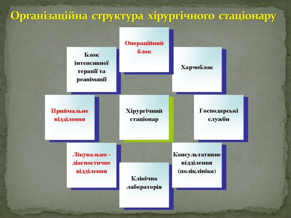 Організаційна структура хірургічного стаціонару
