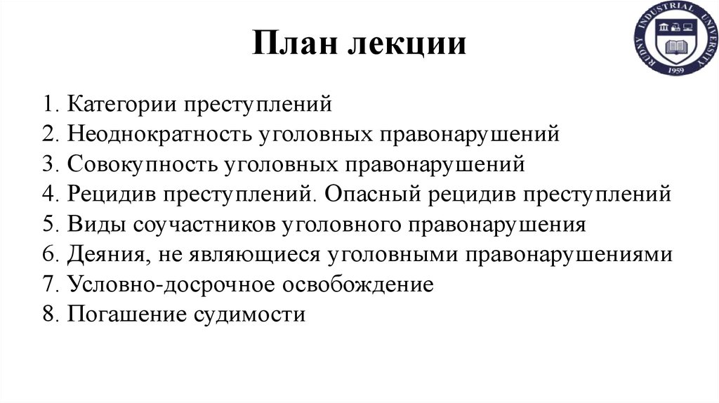 План лекции