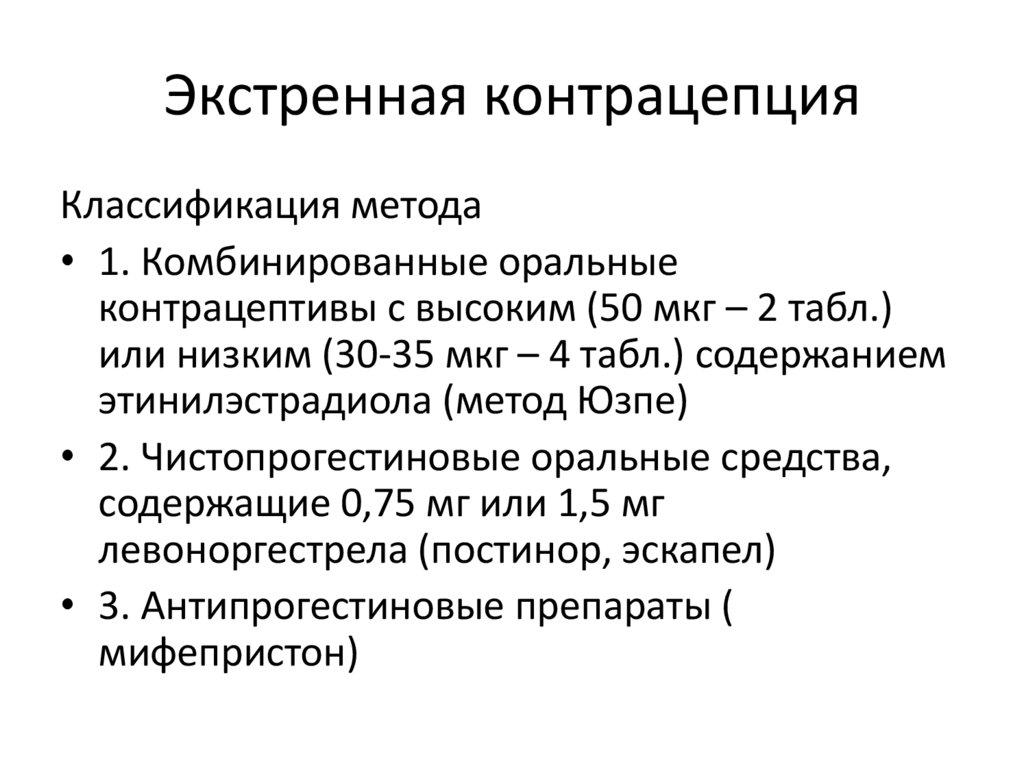 Экстренная контрацепция