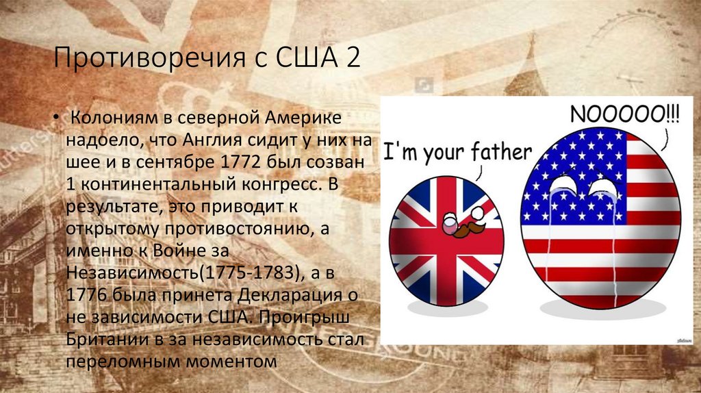 Противоречия с США 2