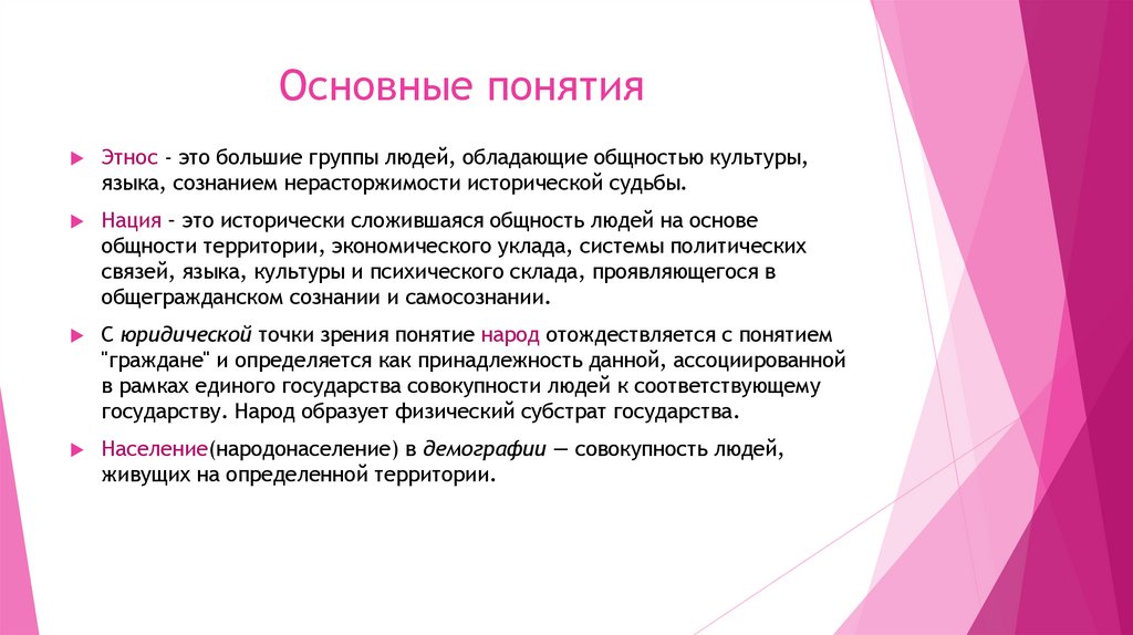 Основные понятия