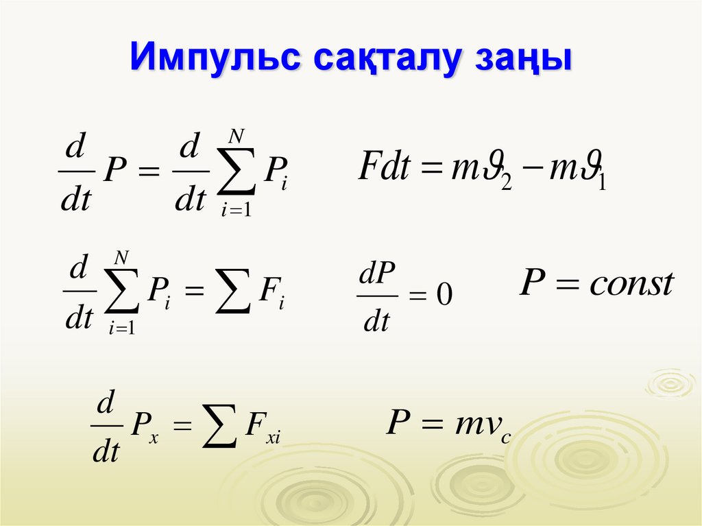Импульс сақталу заңы