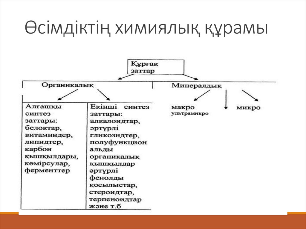 Өсімдіктің химиялық құрамы