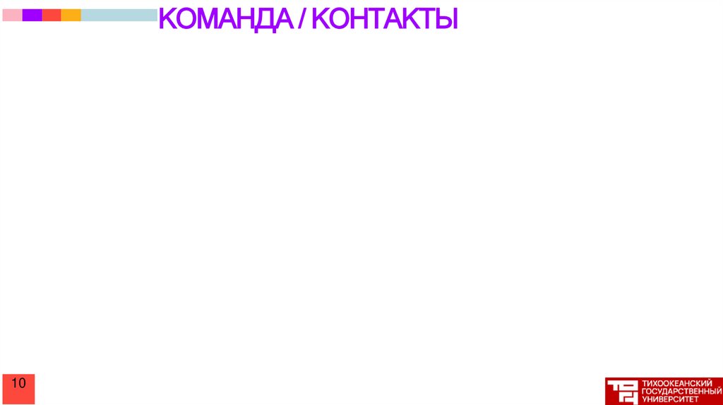 КОМАНДА / КОНТАКТЫ