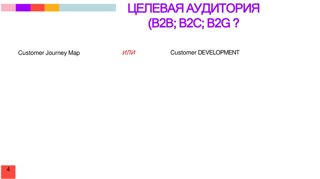 ЦЕЛЕВАЯ АУДИТОРИЯ (B2B; B2C; B2G ?