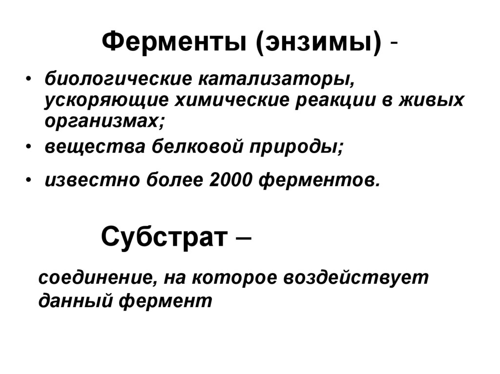 Ферменты (энзимы) -