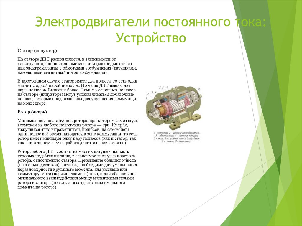 Электродвигатели постоянного тока: Устройство