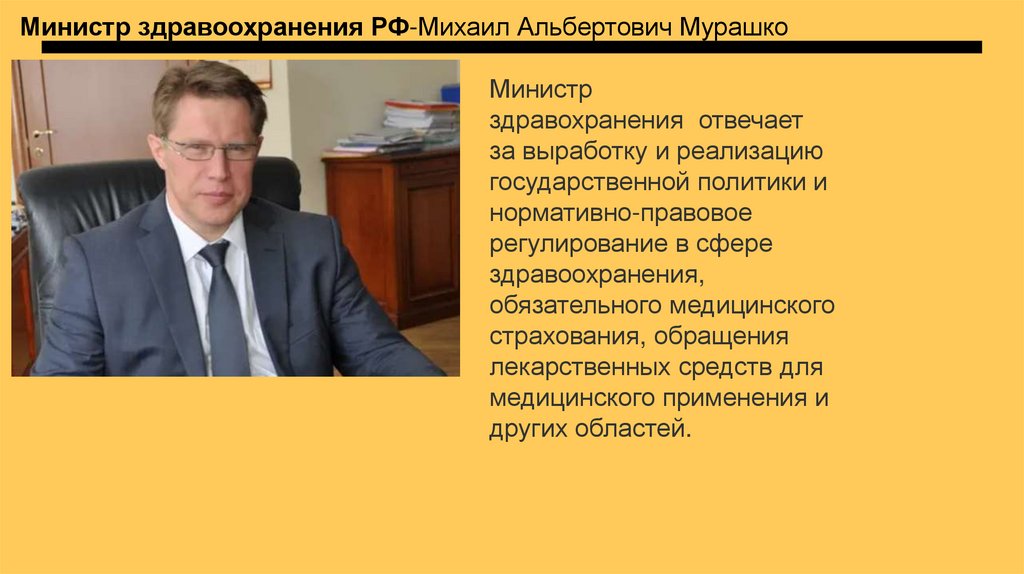Министр здравоохранения РФ-Михаил Альбертович Мурашко