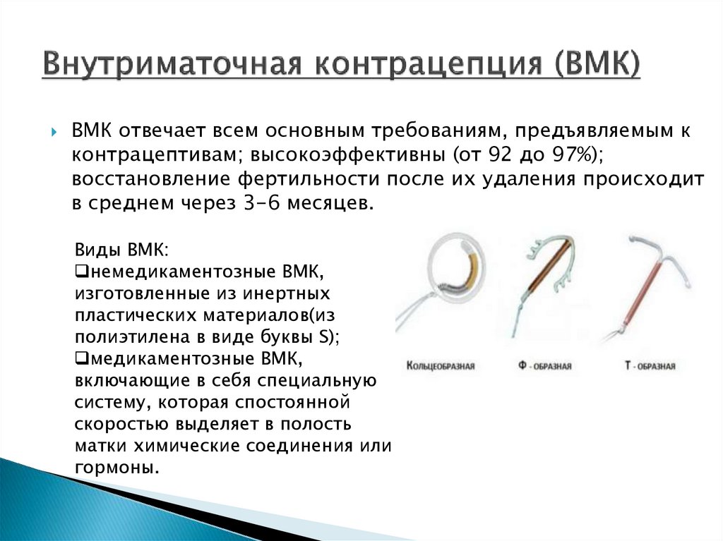 Внутриматочная контрацепция (ВМК)