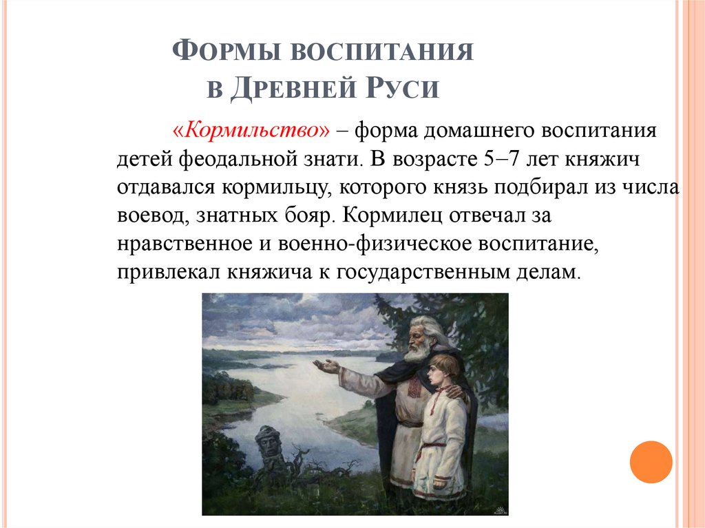 Формы воспитания в Древней Руси
