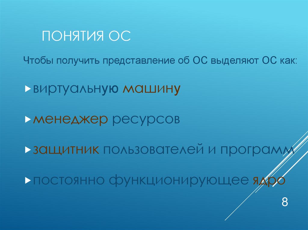 Понятия ОС