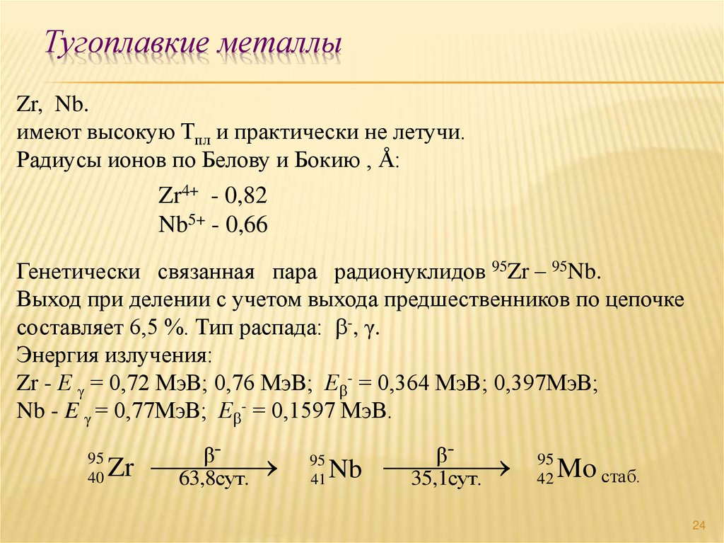Тугоплавкие металлы