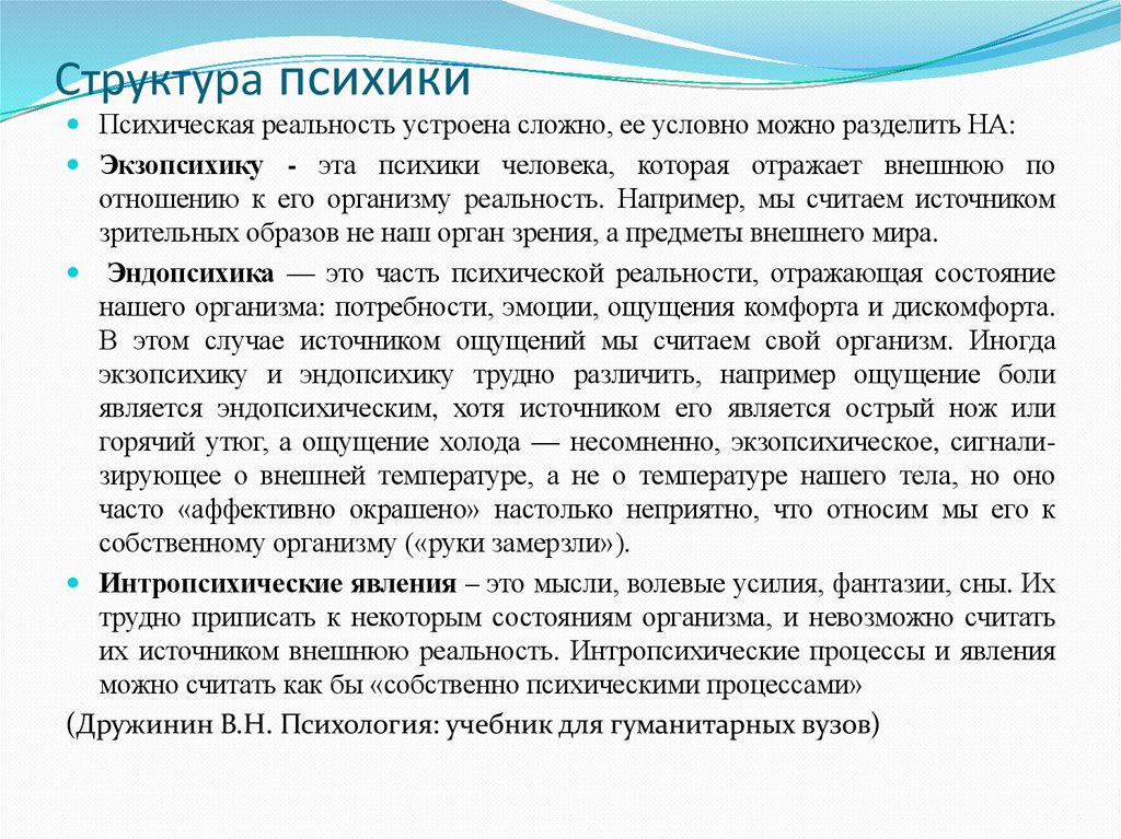 Структура психики