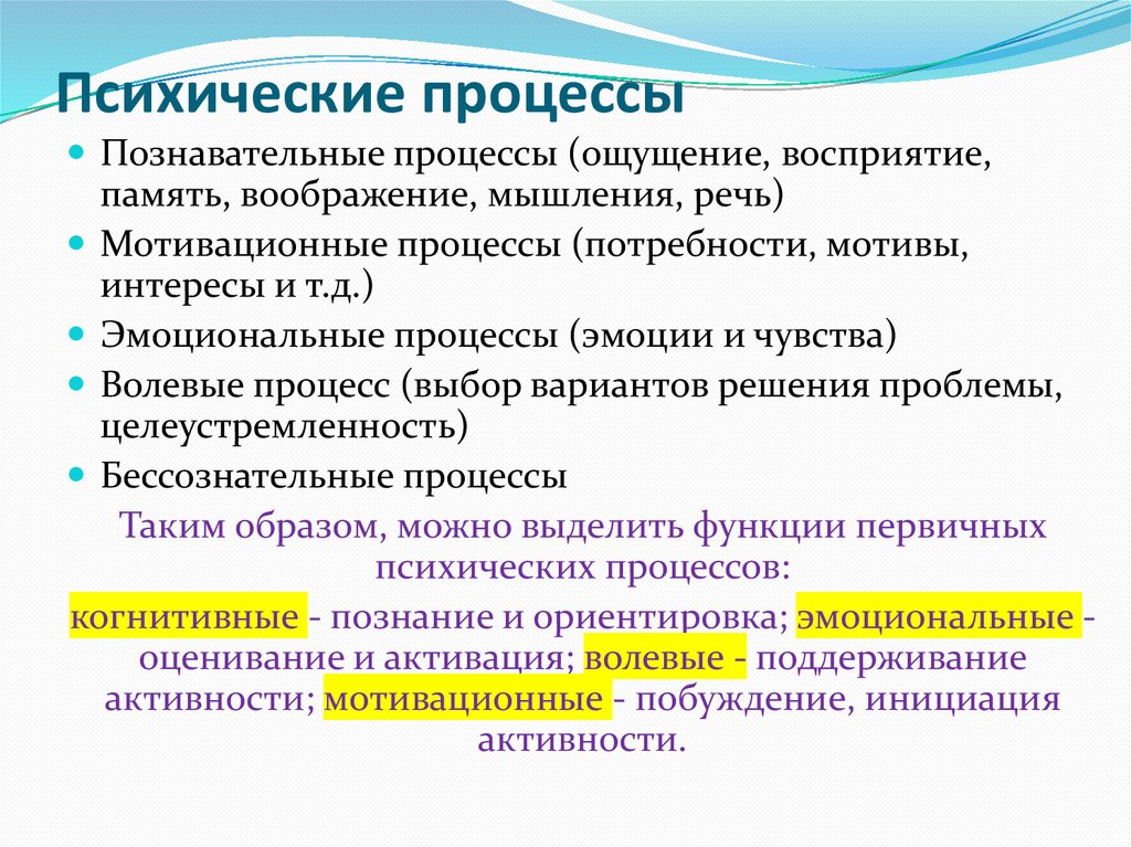 Психические процессы