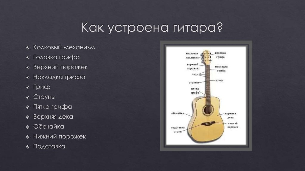 Как устроена гитара?