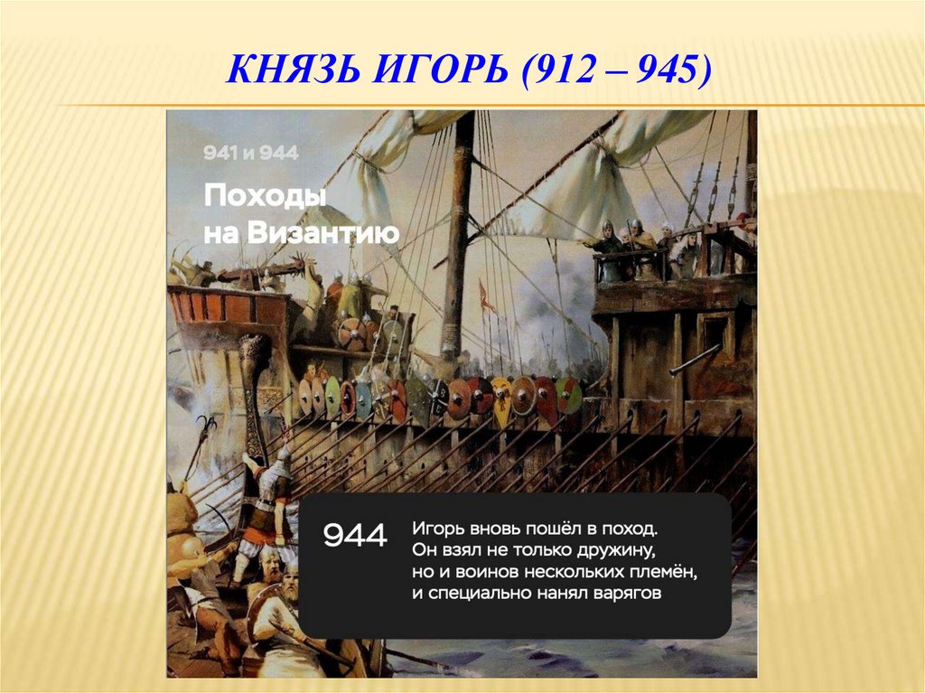 Князь Игорь (912 – 945)