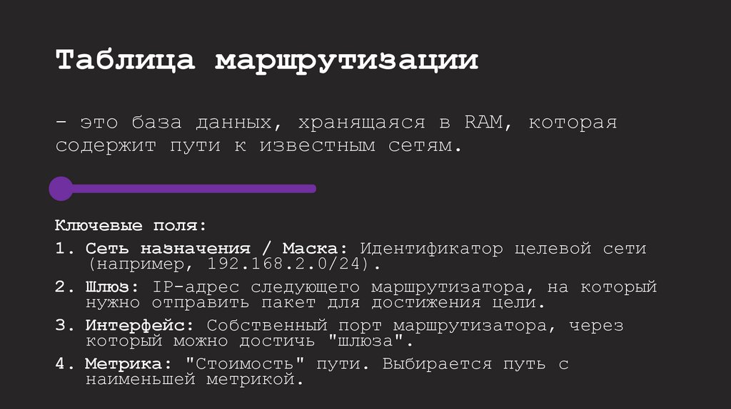 Таблица маршрутизации