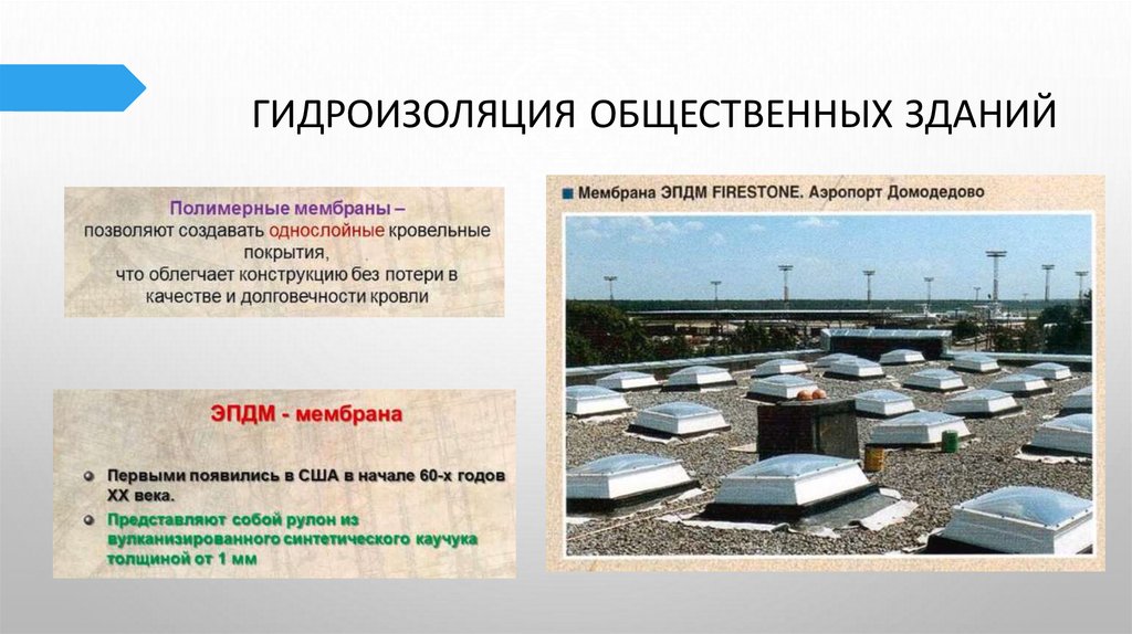 Гидроизоляция общественных зданий