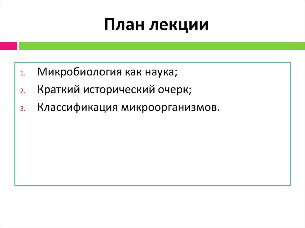 План лекции