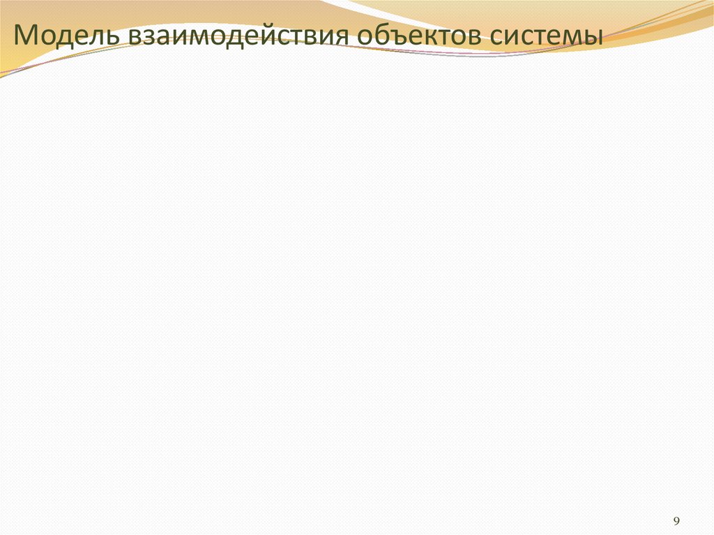 Модель взаимодействия объектов системы