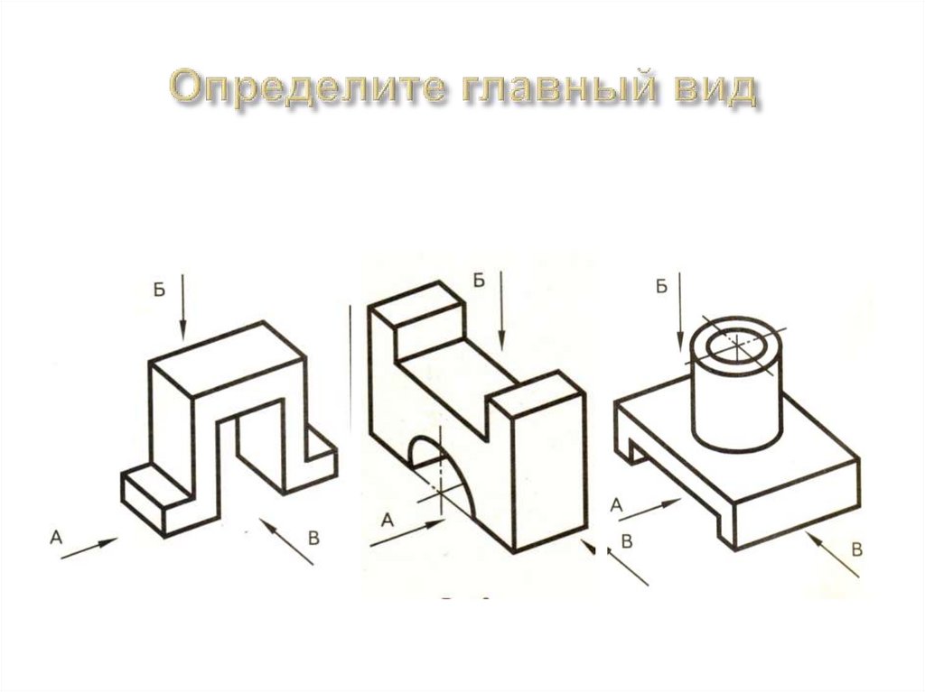 Определите главный вид