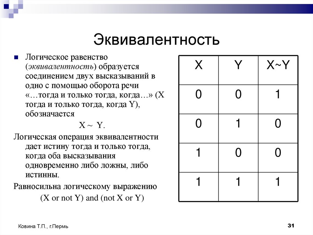 Эквивалентность