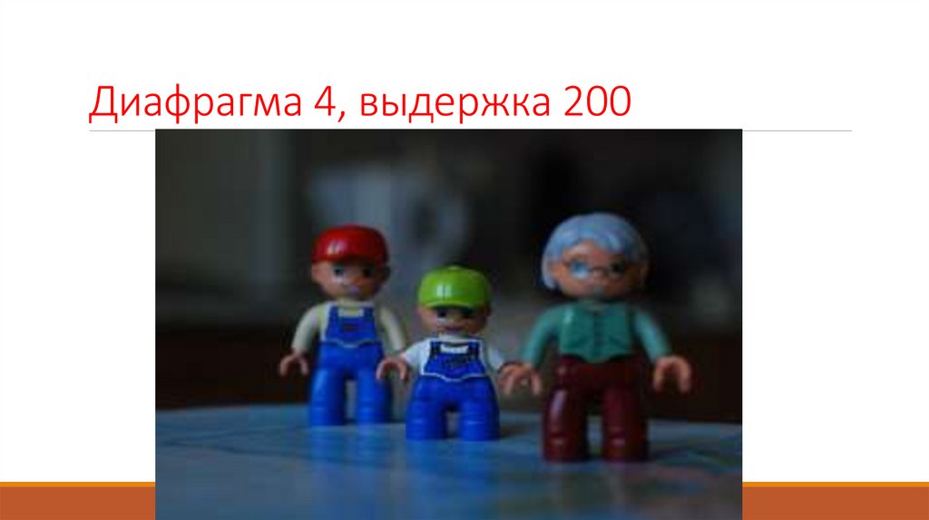 Диафрагма 4, выдержка 200