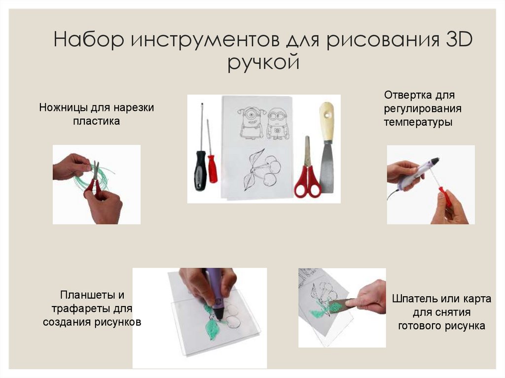 Набор инструментов для рисования 3D ручкой